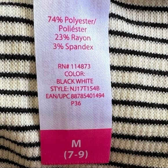 Women's Long Sleeve Striped Hooded Top M - Picture 3 of 5